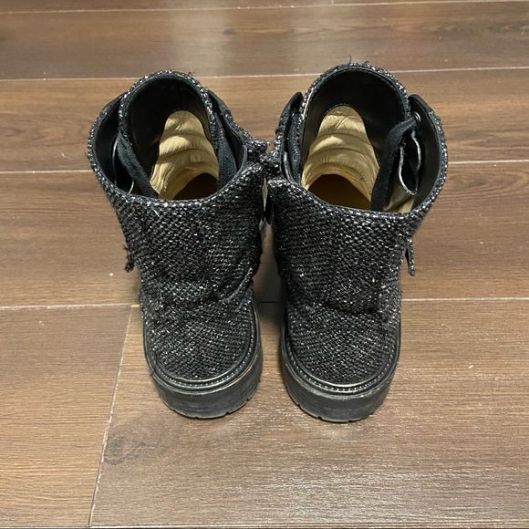 Jimmy Choo Glistening Tweed Embellished Flat Ankle Boots - Picture 4 of 6